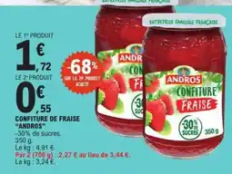 E.Leclerc CONFITURE DE FRAISE “ANDROS” offre
