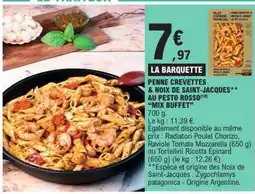 E.Leclerc PENNE CREVETTES & NOIX DE SAINT-JACQUES** AU PESTO ROSSO offre
