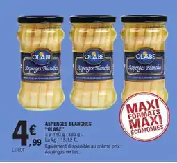E.Leclerc ASPERGES BLANCHES “OLABE” offre