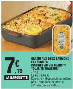 E.Leclerc GRATIN AUX DEUX SAUMONS ET LÉGUMES offre