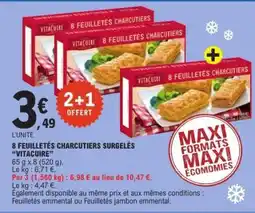 E.Leclerc 8 FEUILLETÉS CHARCUTIERS SURGELÉS VITACUIRE offre