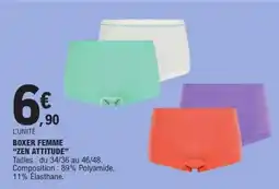 E.Leclerc BOXER FEMME ZEN ATTITUDE offre