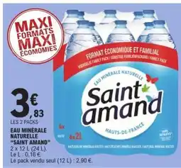 E.Leclerc Eau Minérale Naturelle Saint Amand offre