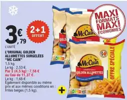 E.Leclerc L'ORIGINAL GOLDEN ALLUMETTES SURGELEES 'MC CAIN' offre