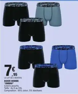 E.Leclerc BOXER HOMME 'UMBRO' offre