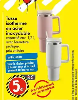 TEDi Tasse isotherme en acier inoxydable offre