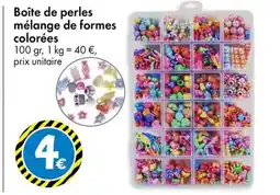 TEDi Boîte de perles mélange de formes colorées offre