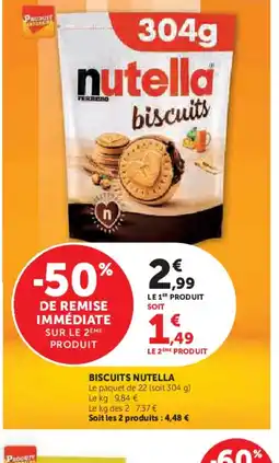 Hyper U NUTELLA Biscuits offre
