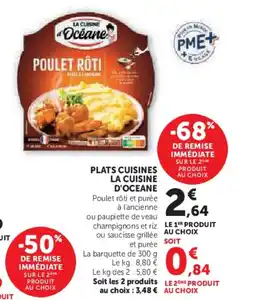 Hyper U LA CUISINE D'OCEANE Plat cuisines offre