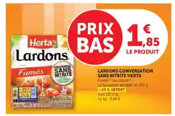 Hyper U Lardons conversation sans nitrite offre