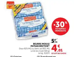 Hyper U PAYSAN BRETON Beurre moule offre