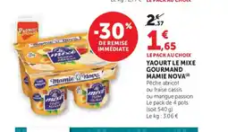 Hyper U MAMIE NOVA Yaourt le mixe gourmand offre