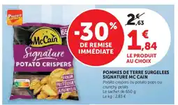Hyper U MCCAIN Pommes de terre surgelees signature offre