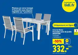 Lidl Livarno home ensemble salon de jardin houston offre