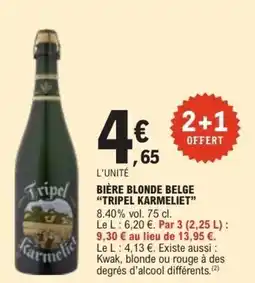 E.Leclerc Bière blonde belge tripel karmeliet offre
