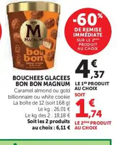 Hyper U MAGNUM Bouchees glacees bon bon offre
