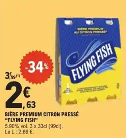 E.Leclerc Bière premium citron pressé flying fish offre