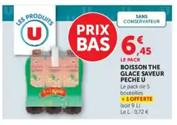 Hyper U U Boisson the glace saveur peche offre