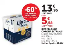 Hyper U CORONA EXTRA 4,5° Biere blonde offre