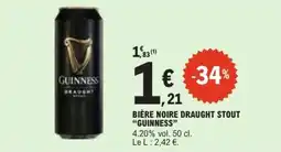 E.Leclerc Bière noire draught stout guinness offre