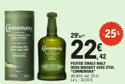 E.Leclerc Peated single malt irish whiskey avec étui connemara offre