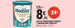 E.Leclerc Lait de croissance doucéa laboratoire modilac offre