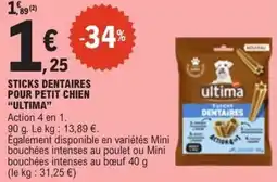 E.Leclerc Sticks dentaires pour petit chien ultima offre