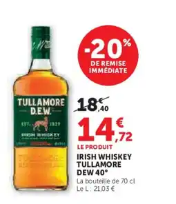 Hyper U TULLAMORE DEW 40°Irish whiskey offre