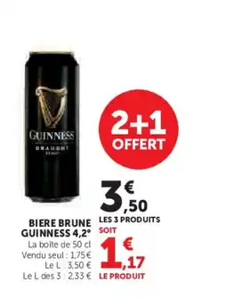Hyper U GUINNESS 4,2° Biere brune offre