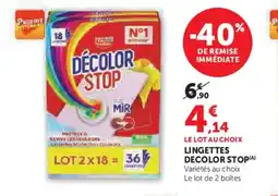 Hyper U DECOLOR STOP Lingettes offre