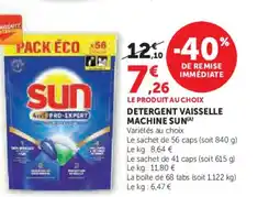 Hyper U SUN Detergent vaisselle machine offre
