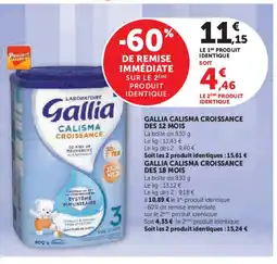 Hyper U Gallia calisma croissance des 12 mois offre