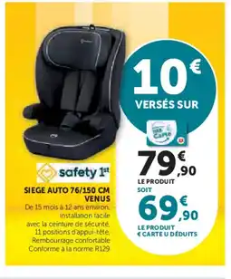 Hyper U Siege auto venus offre