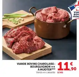 Hyper U Viande bovine charolaise: bourguignon à mijoter offre