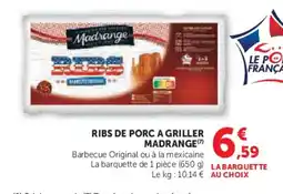 Hyper U MADRANGE Ribs de porc a griller offre