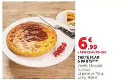 Hyper U Tarte flan 6 parts offre
