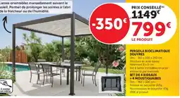 Hyper U Pergola bioclimatique douvres offre