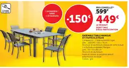 Hyper U Ensemble table mangue et fauteuils figue offre