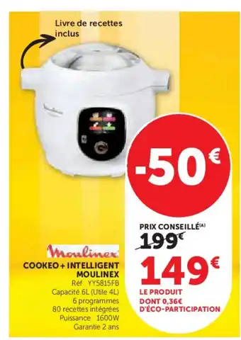 Hyper U MOULINEX Cookeo+ intelligent offre