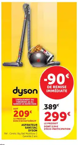 Hyper U DYSON Aspirateur sans sac offre