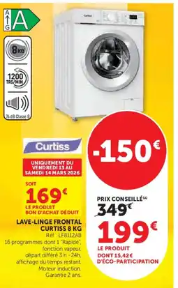 Hyper U CURTISS Lave-linge frontal offre