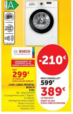 Hyper U BOSCH Lave-linge frontal offre
