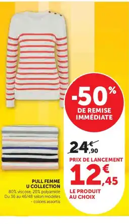 Hyper U Pull femme u collection offre