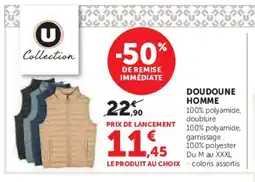 Hyper U Doudoune homme offre