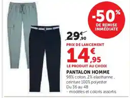 Hyper U Pantalon homme offre