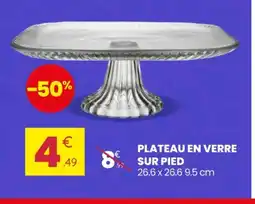 Stokomani Plateau en verre sur pied offre