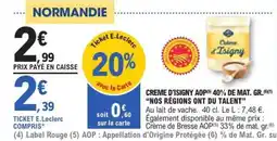 E.Leclerc Crème d'Isigny AOP offre