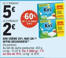 E.Leclerc Kiri Crème 29% Mat.Gr offre