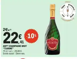 E.Leclerc AOP CHAMPAGNE BRUT TSARINE offre