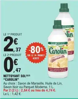 E.Leclerc Nettoyant Sol Carolin offre